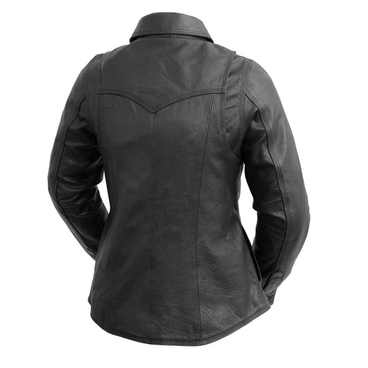 Onyx Women's Leather Motorcycle Shirt Women's Shirt First Manufacturing Company