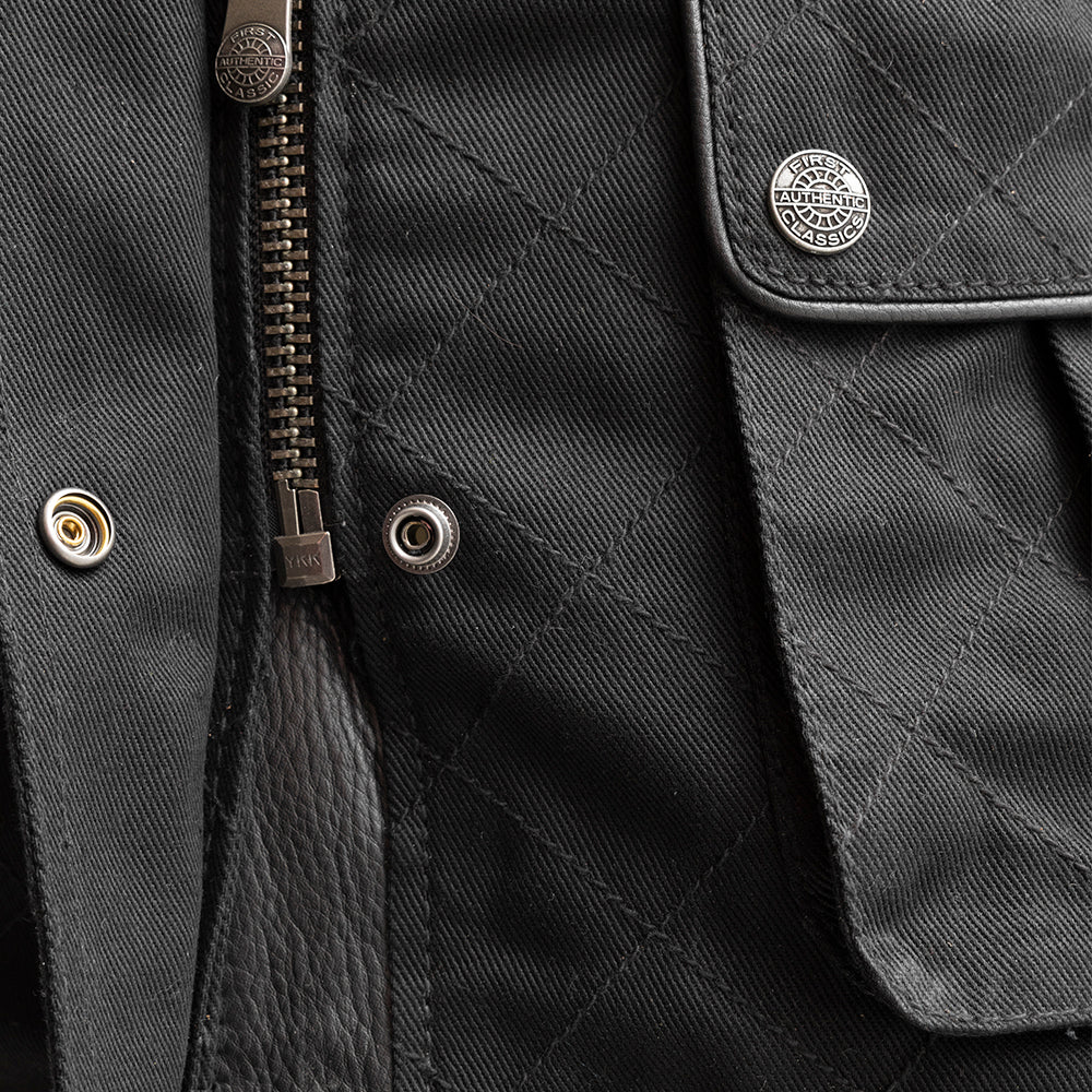 Outcast - Women's Twill Motorcycle Jacket Women's Leather Jacket First Manufacturing Company