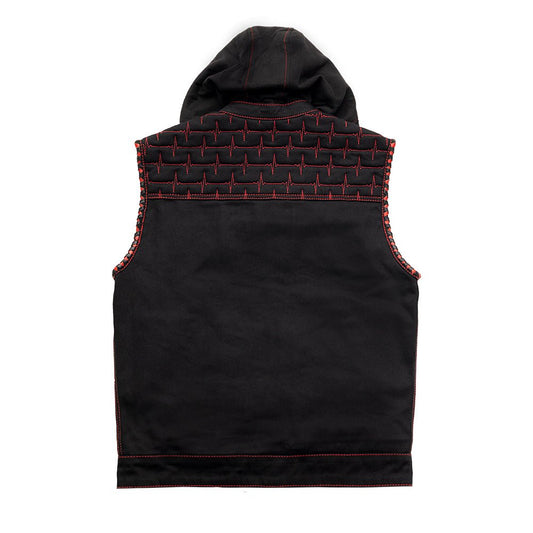 Pulse - Men's Twill Motorcycle Vest - Limited Edition Factory Customs First Manufacturing Company S