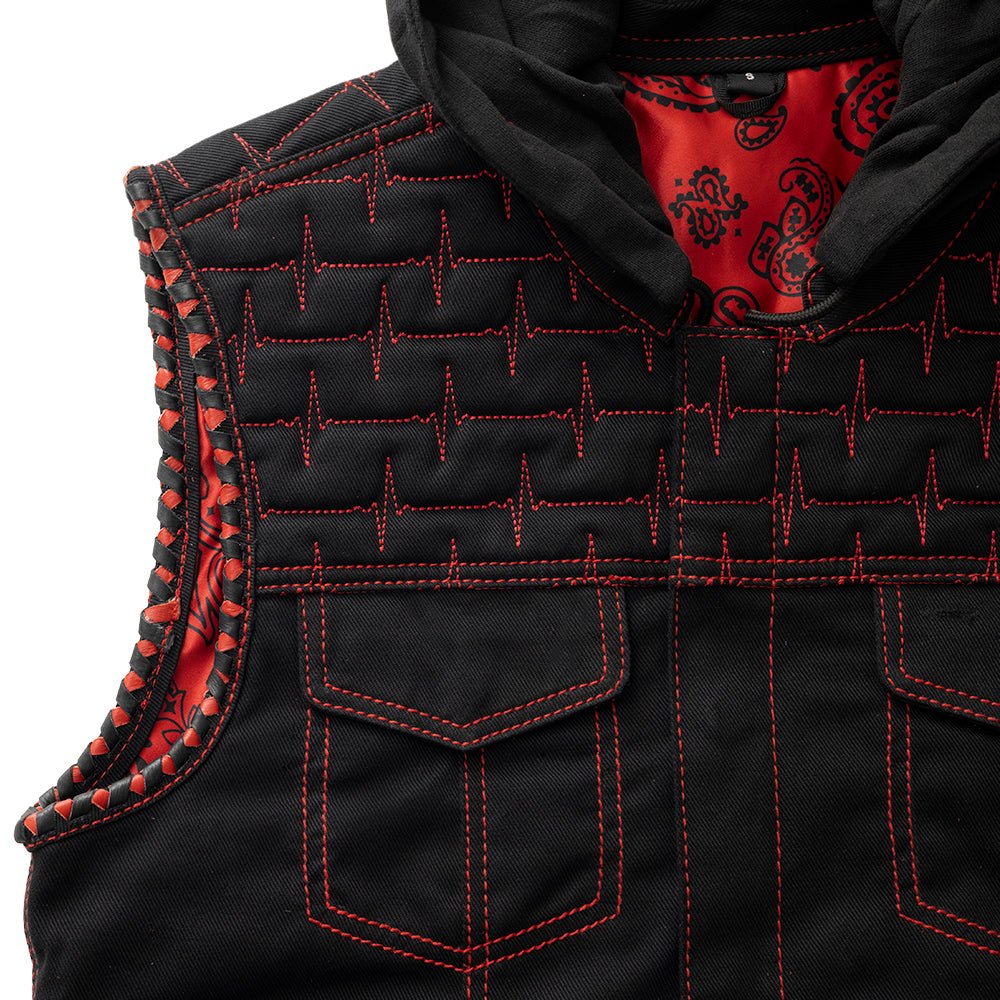 Pulse - Men's Twill Motorcycle Vest - Limited Edition Factory Customs First Manufacturing Company
