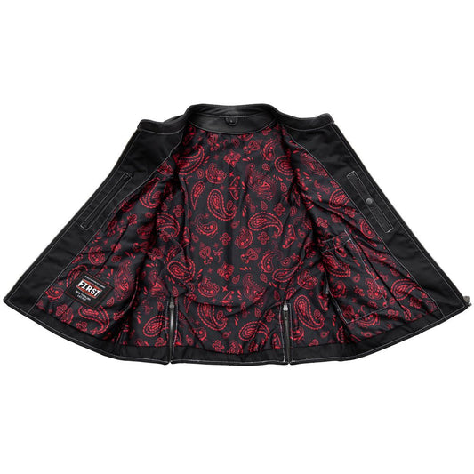 Quinn Women's Club Style Leather Vest - (Limited Edition) Factory Customs First Manufacturing Company