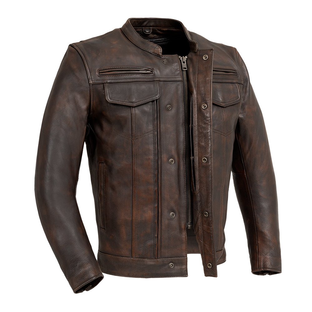 Raider Men's Motorcycle Leather Jacket Men's Leather Jacket First Manufacturing Company