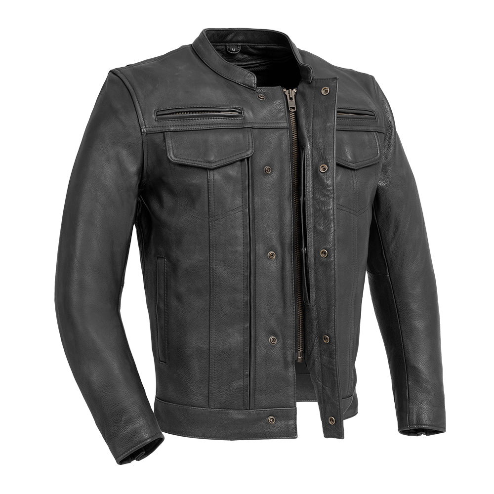 Raider Men's Motorcycle Leather Jacket Men's Leather Jacket First Manufacturing Company