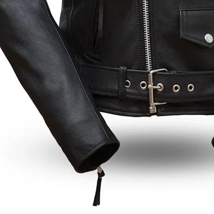 Rockstar - Women's Motorcycle Leather Jacket Women's Leather Jacket First Manufacturing Company
