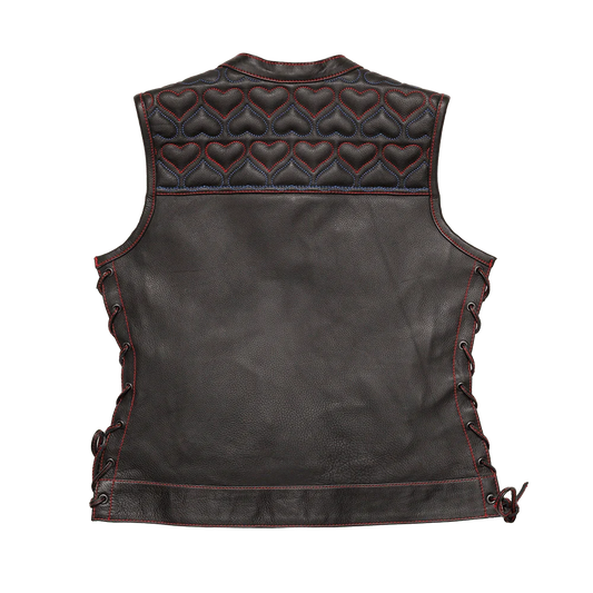 Rosie Women’s Motorcycle Leather Vest Women's Leather Vest Vests