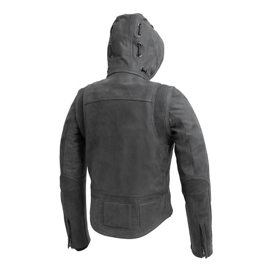 RYBAK Women's Leather Biker Club Jacket Women's Jacket First Manufacturing Company