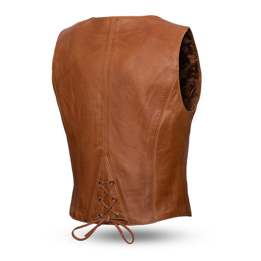 Savannah Women's Western Style Motorcycle Leather Vest Women's Leather Vest Vests