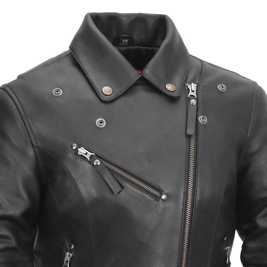 Scarlett Star - Womens Motorcycle Leather Jacket Women's Leather Jacket Jackets
