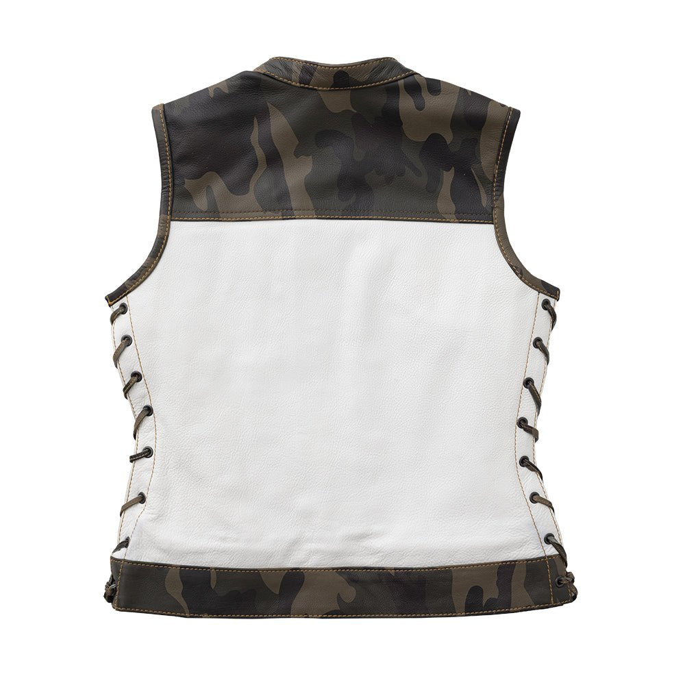 Scout - Women's Club Style Motorcycle Leather Vest (Limited Edition) Factory Customs First Manufacturing Company