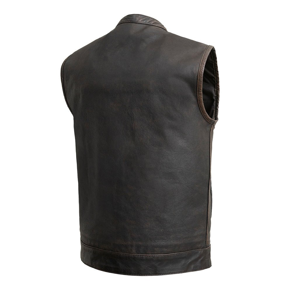 Sharp Shooter Men's Motorcycle Leather Vest Men's Leather Vest First Manufacturing Company