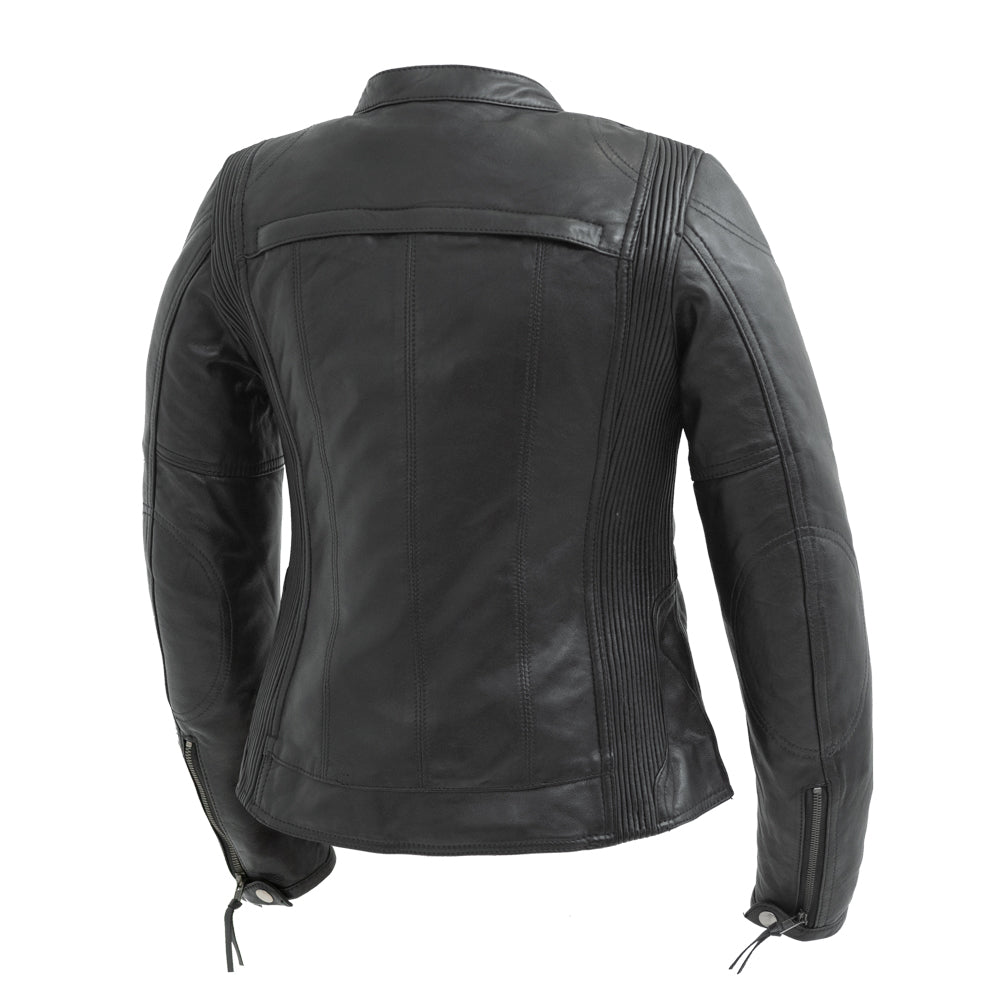 Supastar - Womens Motorcycle Leather Jacket Women's Leather Jacket First Manufacturing Company