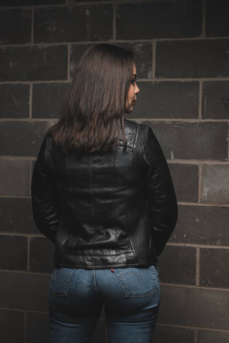 Supastar - Womens Motorcycle Leather Jacket Women's Leather Jacket First Manufacturing Company