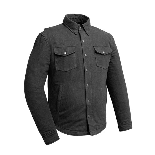The Moto Shirt - Recycled Canvas Men's Shirt First Manufacturing Company Black S