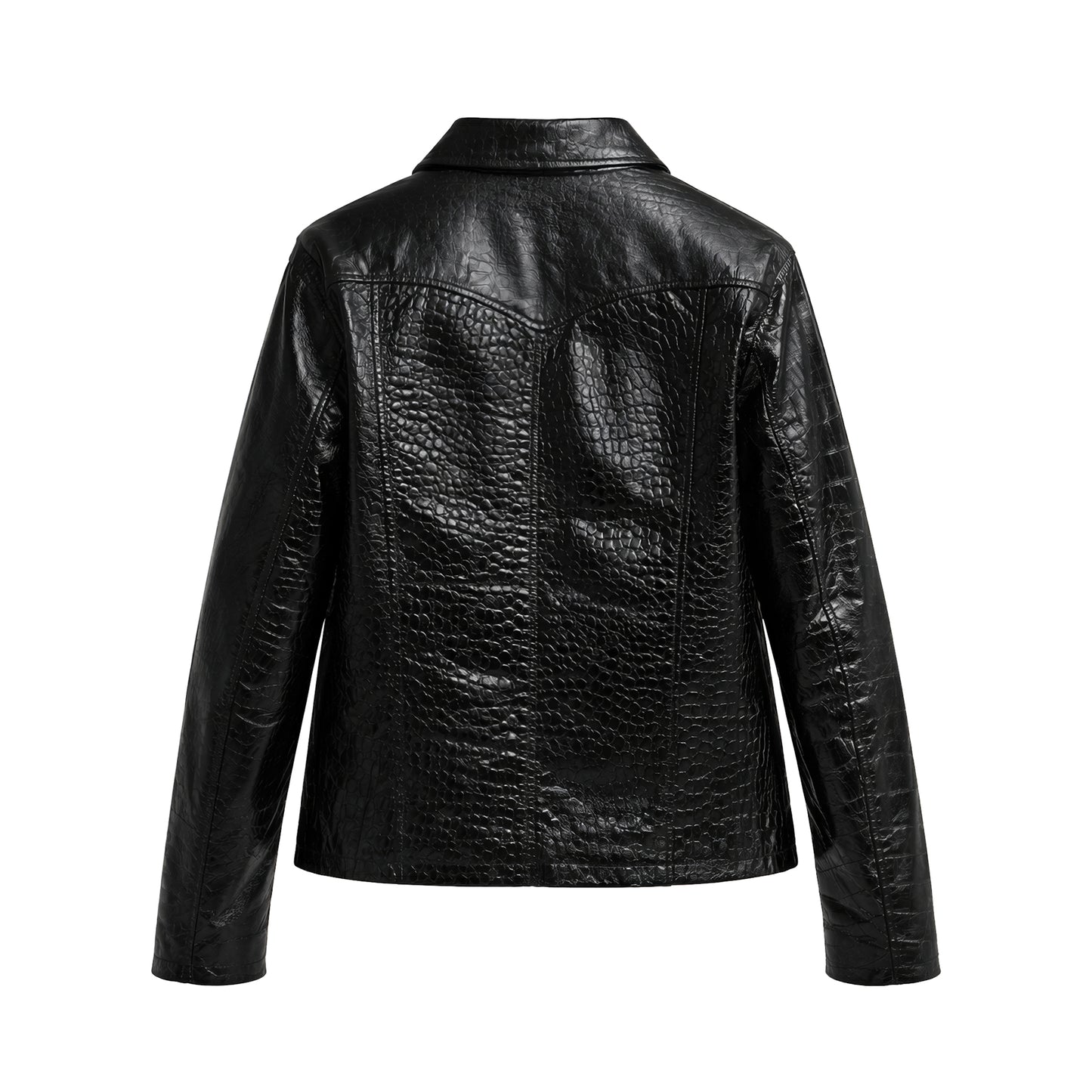Duncan Men's Embossed Leather Jacket