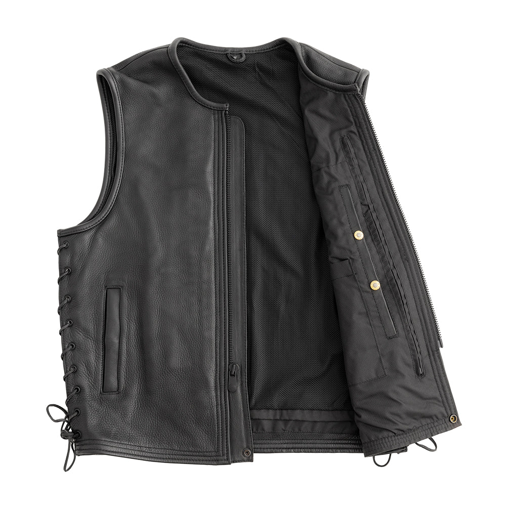 Venom Men's Motorcycle Leather Vest Men's Leather Vest Vests