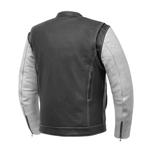 Vincent Men's Cafe Style Leather Jacket Men's Leather Jacket Jackets