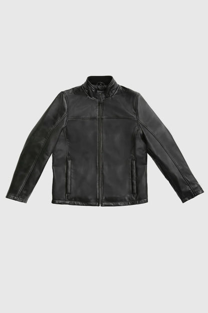 Zain Mens Fashion Leather Jacket Men's New Zealand Lambskin Jacket FMCo Black S