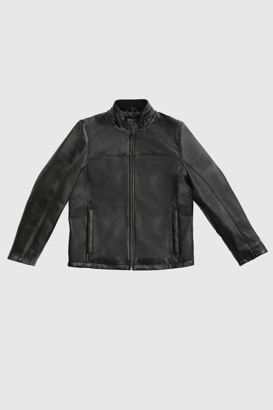 Zain Mens Fashion Leather Jacket Men's New Zealand Lambskin Jacket FMCo Black S