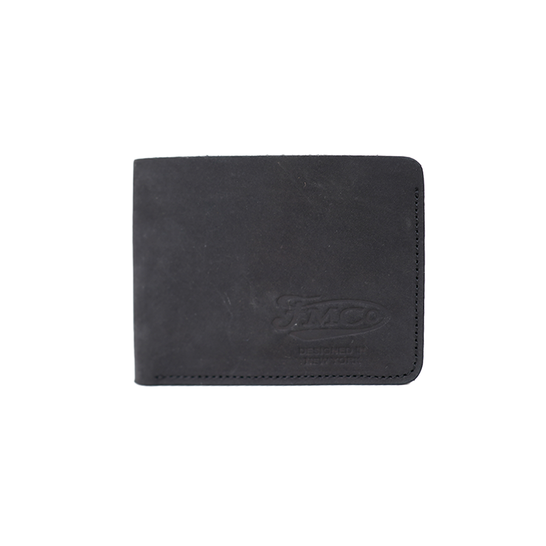 Bifold Wallet - Vegetable Tanned Leather Leather Wallet First Manufacturing Company GUNMETAL BLACK