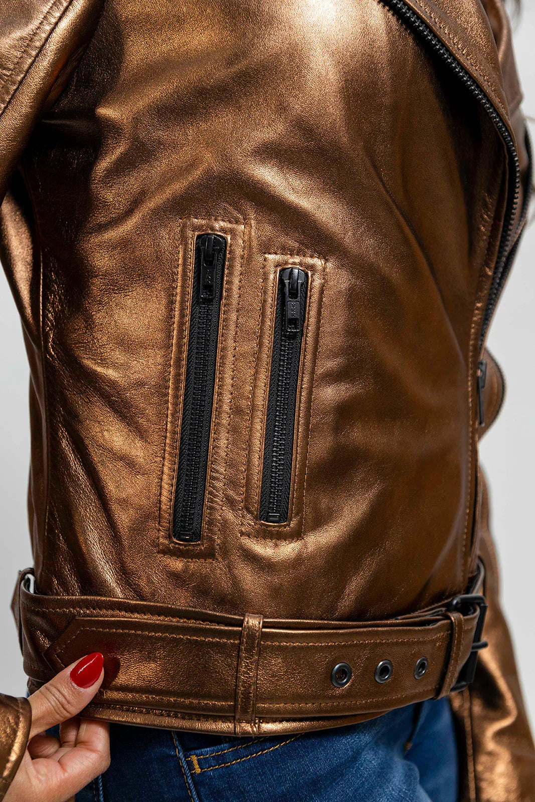 Hazel Women's Lambskin Leather Jacket Women's Leather Jacket FMCo   