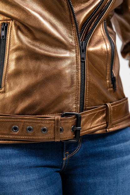 Hazel Women's Lambskin Leather Jacket Women's Leather Jacket FMCo   