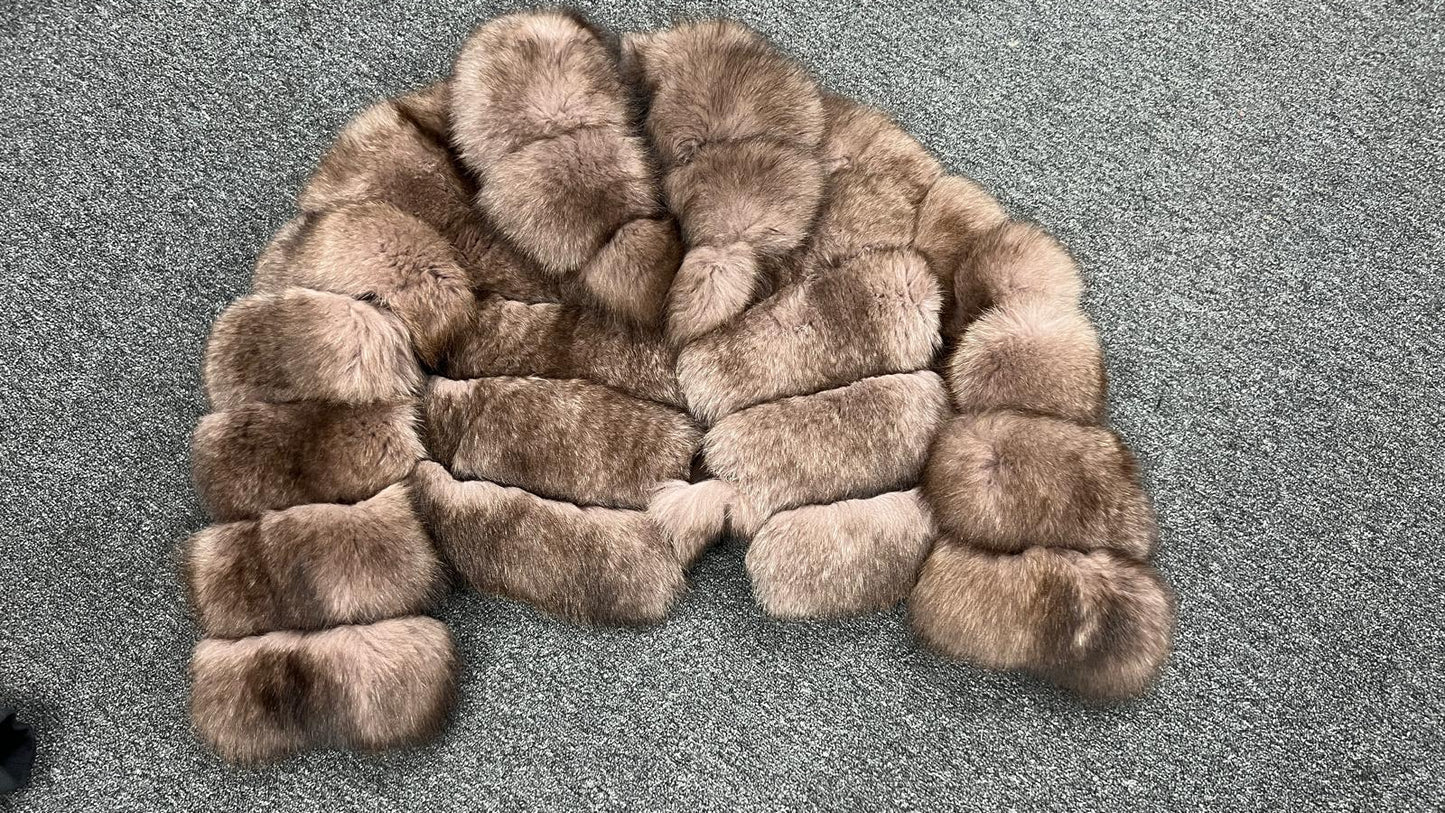 Women's Fox Fur Layered Jacket