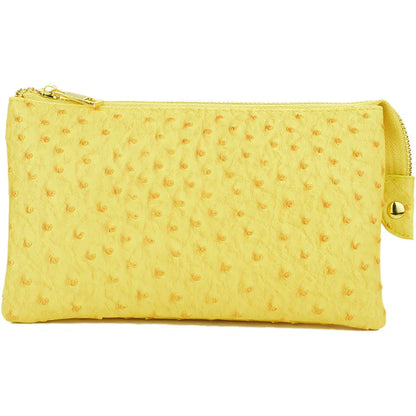 Faux Leather Middle Clutch Dotted