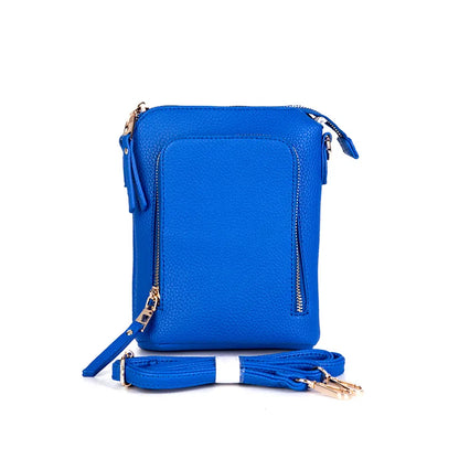 Faux Leather Zip Pocket Cell Phone Bag