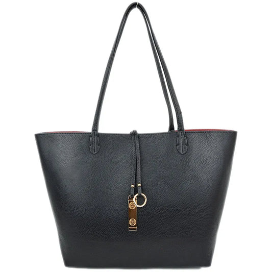 Faux Leather Reversible 2 Color Tote