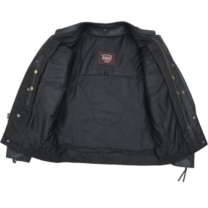 Raider Men's Motorcycle Leather Jacket Men's Leather Jacket First Manufacturing Company