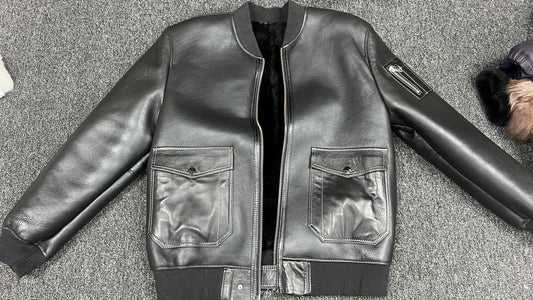 Men's Sheepskin Varsity Jacket