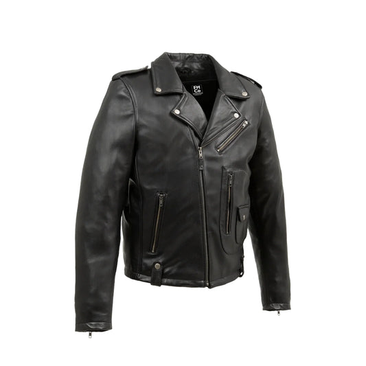 Anthony Mens Fashion Jacket Men's New Zealand Lambskin Jacket FMCo Black XS
