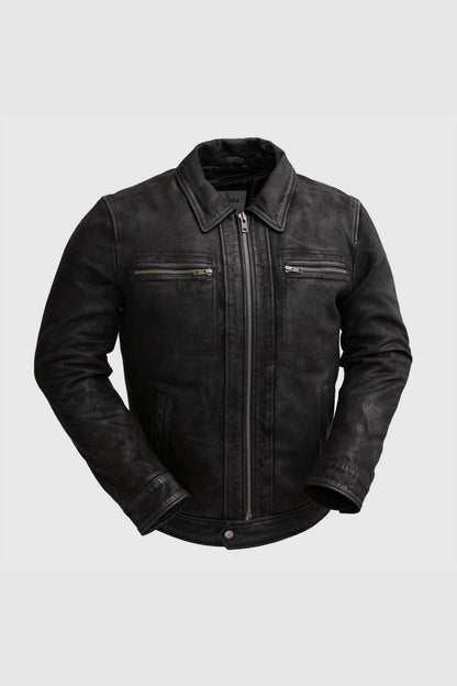 Austin Mens Leather Jacket Men's Leather Jacket FMCo S  