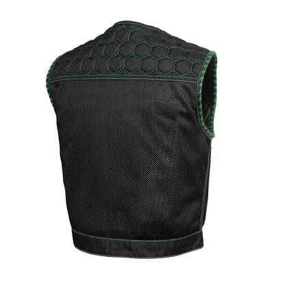 Lowside Hornet Moto Mesh Men's Club Style Vest Men's Moto Mesh Vest First Manufacturing Company