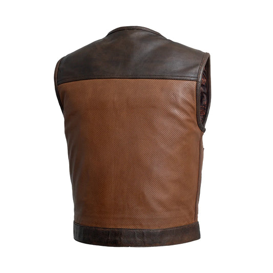 Lowside Gunner Men's Perforated Leather Vest Men's Perforated Leather Vest First Manufacturing Company