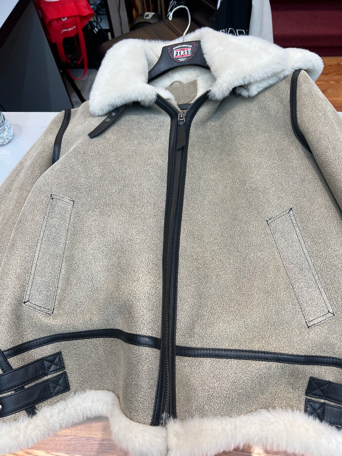 Men's Sheepskin Pilot Jacket with Hood