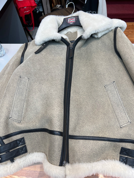 Men's Sheepskin Pilot Jacket with Hood