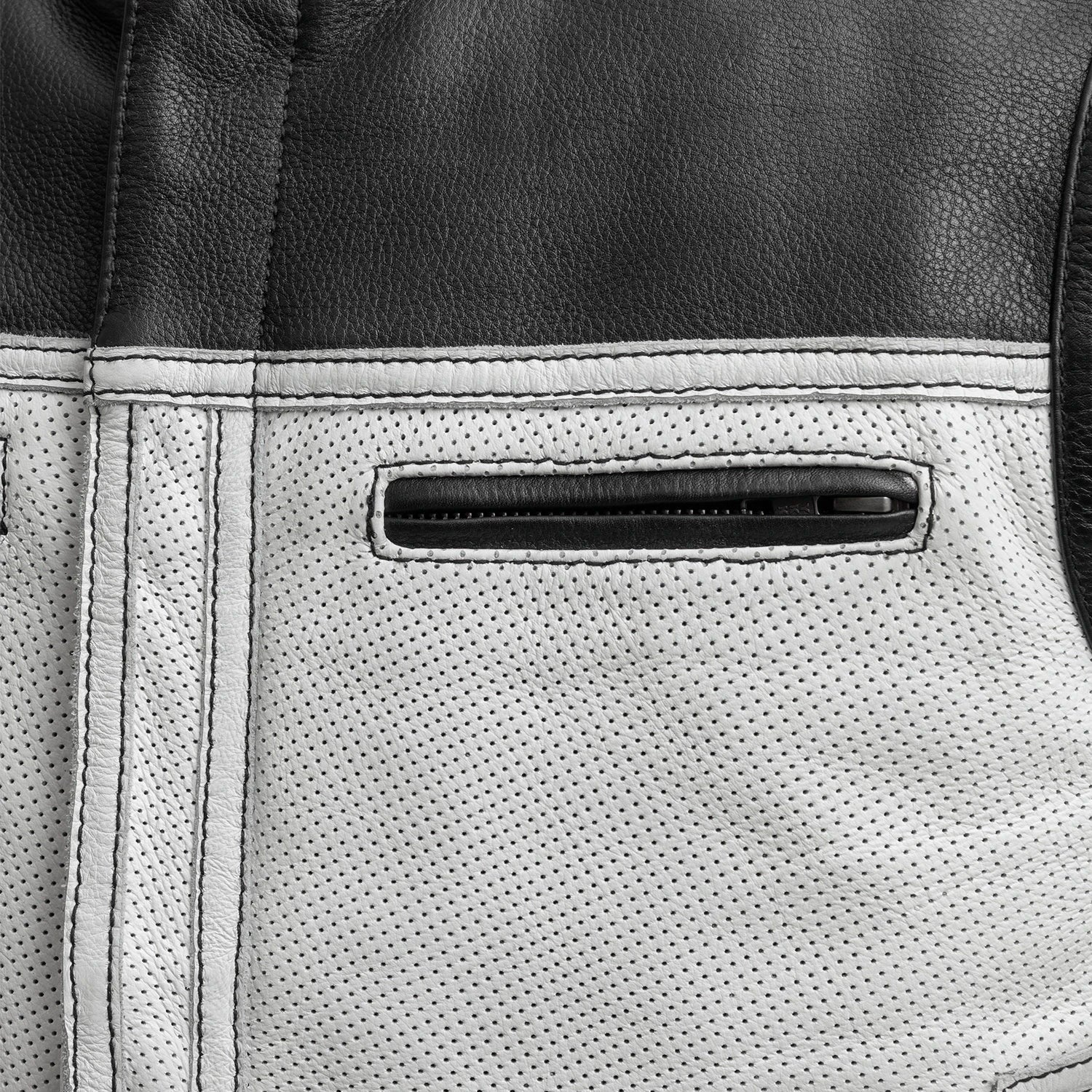 Two Tone Lowrider Perforated Men's Leather Vest Men's Perforated Leather Vest First Manufacturing Company