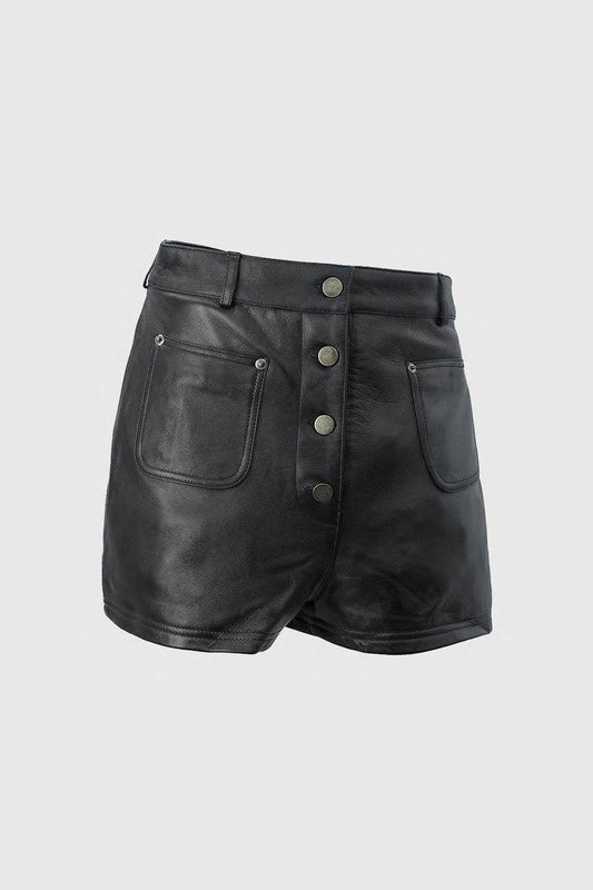 Maleni Womens Leather Shorts Women's Leather Shorts FMCo 0