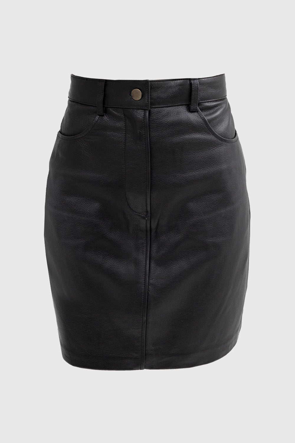 Maddie Fashion Leather Pencil Skirt FMCo Black 0