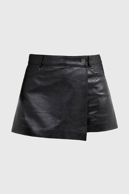 Jade Fashion Leather Skirt FMCo Black 0