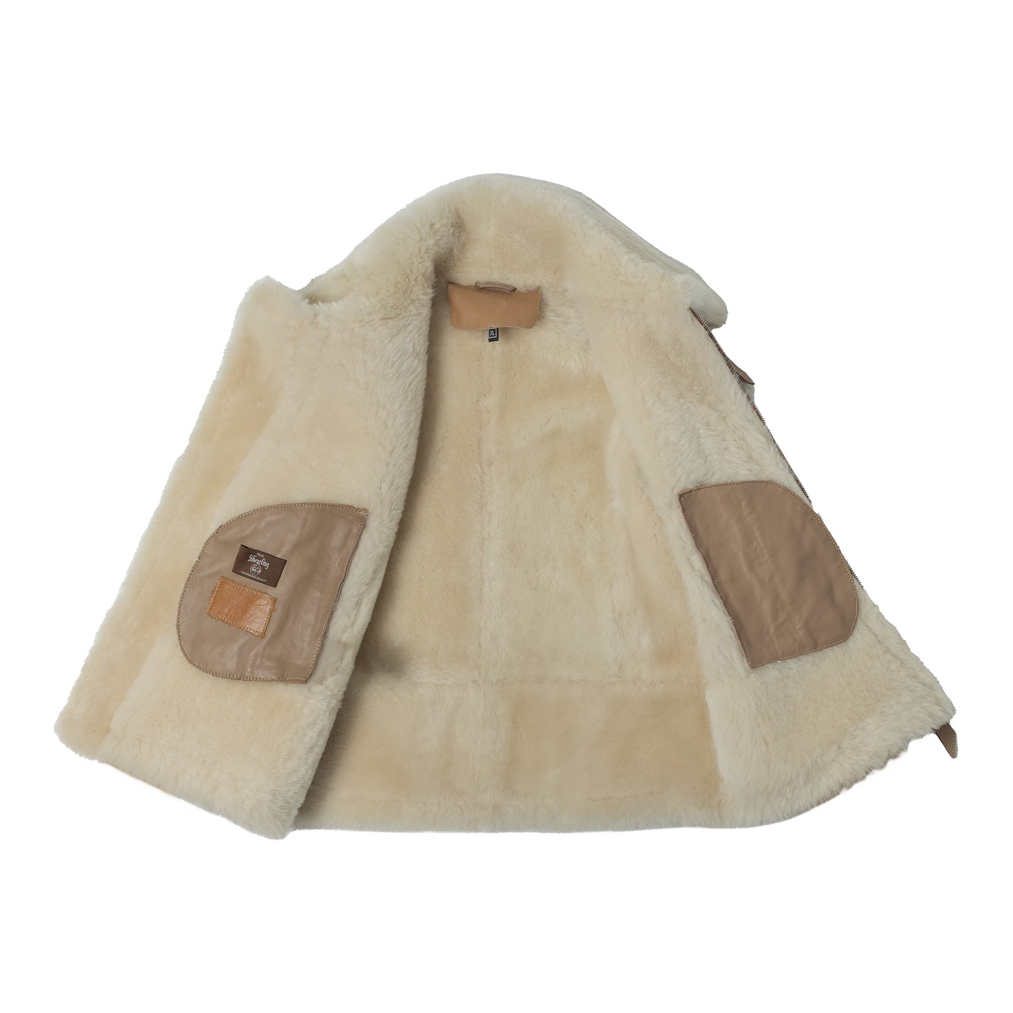 Women's Sheepskin Center Zipper Pilot Jacket