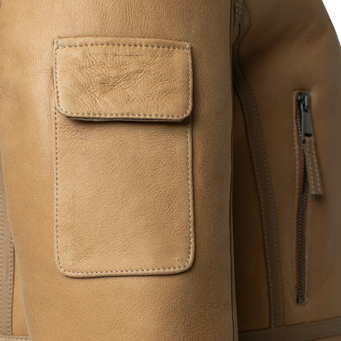 Women's Sheepskin Center Zipper Pilot Jacket