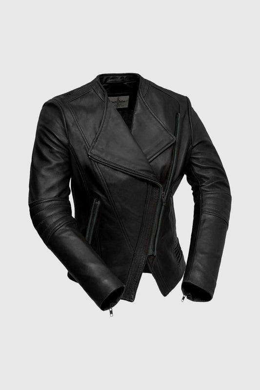 Trish Womens Leather Jacket Black Women's Leather Jacket FMCo Black XS