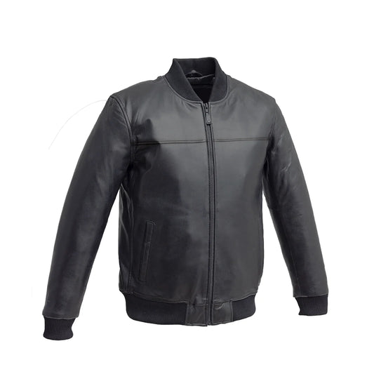 Dani Womens Fashion Leather Bomber Jacket Women's New Zealand Lambskin Leather FMCo Black S
