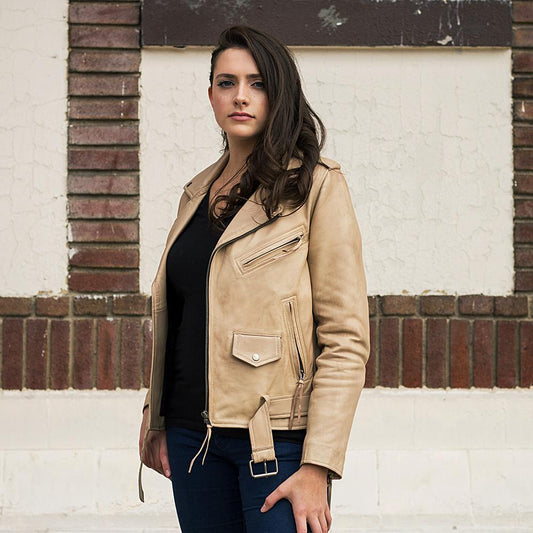 Rockstar Moto Lambskin Leather Jacket Women's Fashion Leather Jacket FMCo   