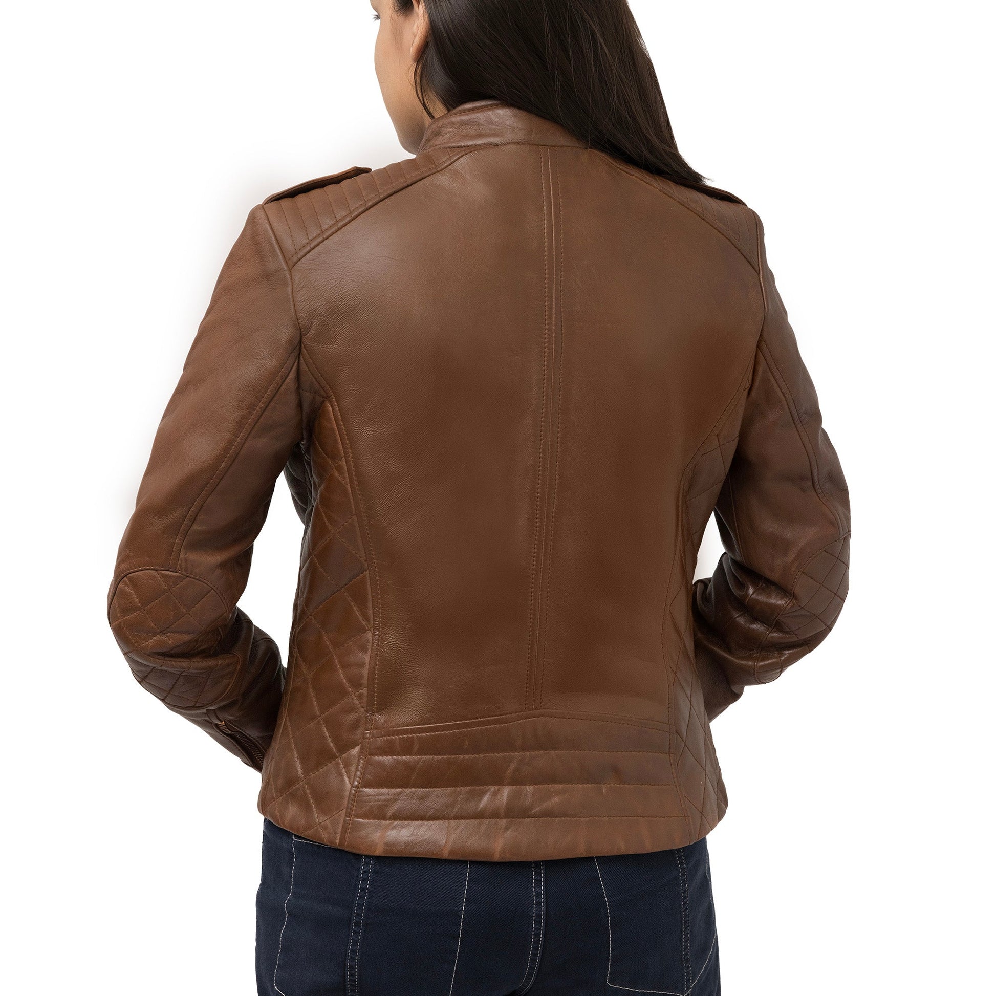 Madelin Womens Fashion Leather Jacket Women's Fashion Leather Jacket FMCo