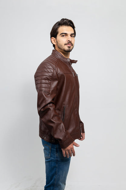 Logan Men's Vegan Faux Leather Jacket Men's Vegan Faux Leather jacket FMCo   