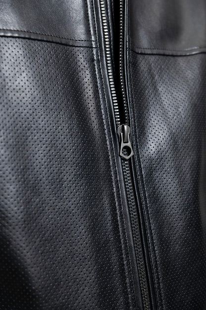 Oliver Men's Vegan Faux/Perforated Leather Jacket Men's Vegan Faux Leather jacket FMCo   