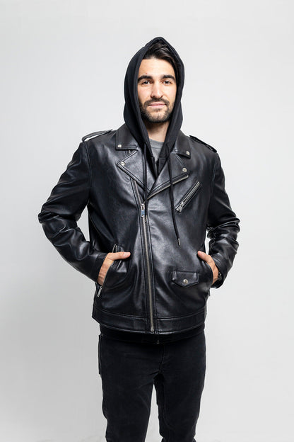 Ralph Men's Vegan Faux Leather Jacket Men's Vegan Faux Leather jacket FMCo   